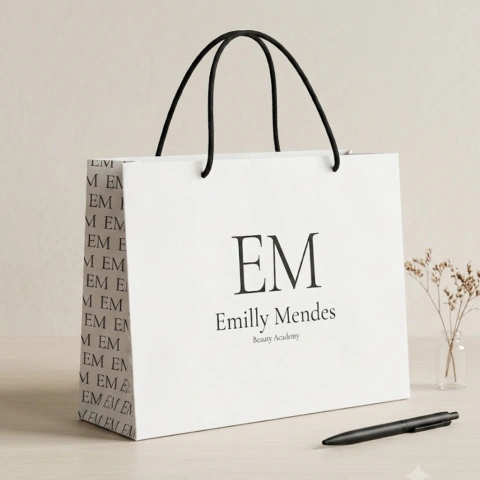 Sacola Personalizada para Curso 32x22x9cm | Kit 5 Unidades | Eventos e Treinamentos