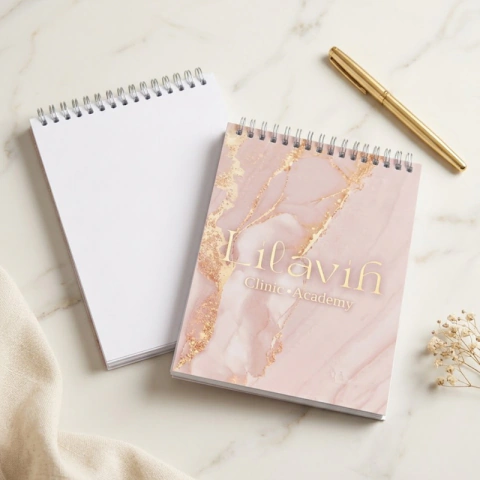 Bloquinho A6 Espíral Personalizado 80 fls - Kit Curso | Capa Flexível