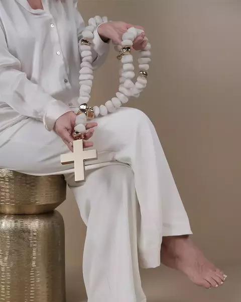 Colar em Quartzo Branco M - comprar online