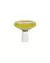 Mesa lateral base branca e vidro verde - 0,48x0,42cm - comprar online