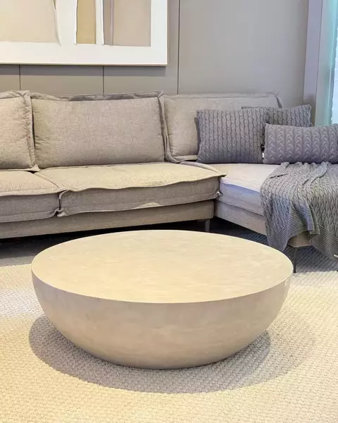 Mesa centro - 1,00x1,00x0,32m - Areia - comprar online