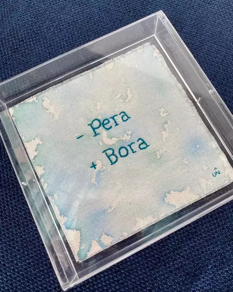 Quadro - Pera + Bora - 16 cm x 16 cm - comprar online