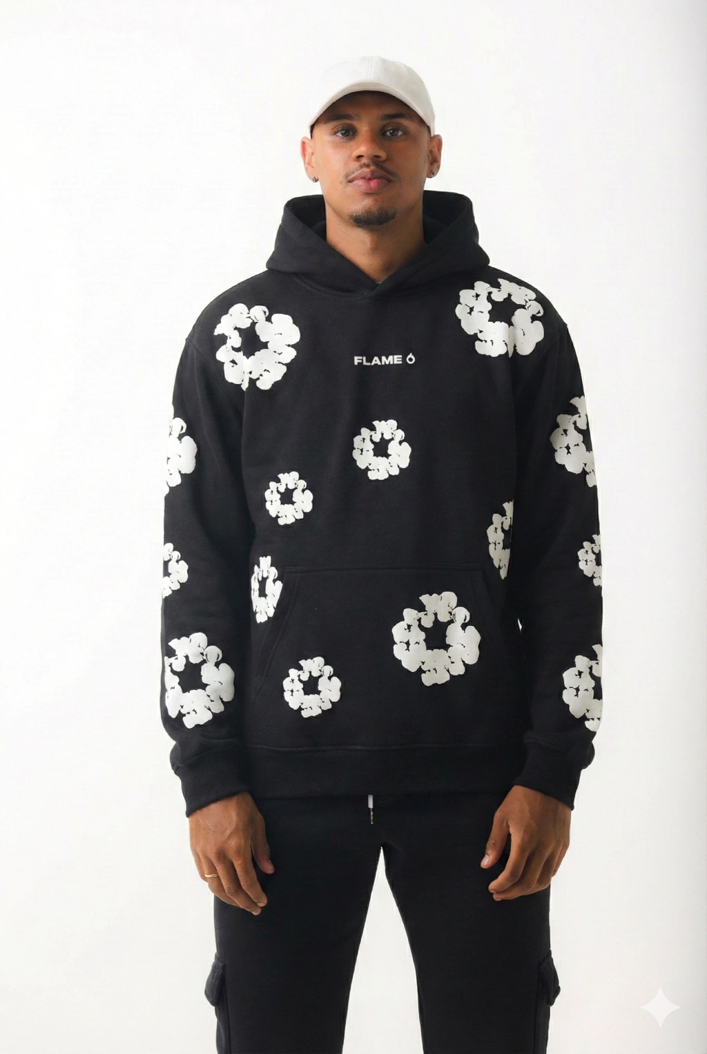 MOLETOM CANGURU FLOWERS