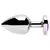 Plug Anal Aço Coração G 9 X 4CM Sexy Import Azul Roxo - Intima Sensual