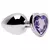 Imagem do Plug Anal Aço Coração G 9 X 4CM Sexy Import Azul Roxo
