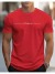 Camiseta masculina de manga curta com gola redonda, estampa Letras Pequenas, estilo de rua da moda, t-shirt respirável - loja online