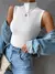 Blusa Regata feminina Gola Alta Canelada sem manga sexy elegante casual verão ⭐⭐⭐⭐⭐ 5.0 na internet