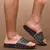 Chinelo Slide Unissex Confortável Listrado Masculino feminino Passeio Calce Fácil na internet