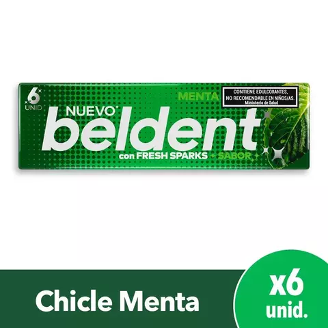 Chicle Beldent Menta X 10Gr