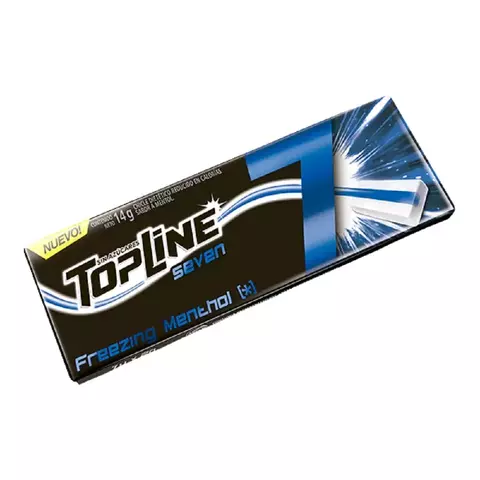 Chicles Topline 7 Freezing Menthol sin Azúcar x 14 g