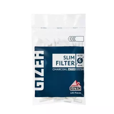 FILTROS GIZEH CHARCOAL Carbón 6mm
