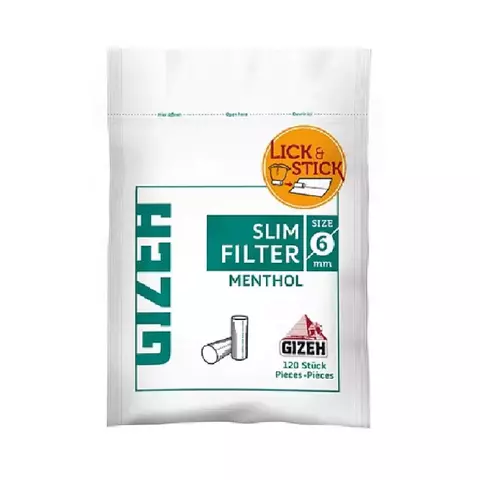 Filtros Gizeh Mentol 6mm