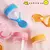 Imagem do Silicone do bebê espremendo mamadeira, recém-nascido bebê treinamento colher,