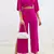 Calça Pantalona Com Fenda Lateral Tendência Moda Blogueira Conforto - comprar online