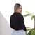 Jaqueta Feminina Cropped Sarja, Preto Tecido, Premium Outono, Inferno - Elioficial