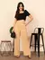 Calça feminina Linho / calça social /detalhes na costura /estilosa /despojada