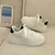 Sapatos pequenos de couro branco com sola grossa na internet
