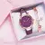 Imagem do Relógio romântico do céu estrelado feminino, pulseira de couro, relógio desi