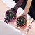 Reloj mujer moda feminina céu estrelado relógios magnéticos fivela malha cint