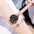 Reloj mujer moda feminina céu estrelado relógios magnéticos fivela malha cint - Elioficial