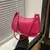 Retro cor sólida couro do plutônio bolsa de ombro moda feminina bolsas casuais na internet