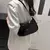 Imagem do Retro cor sólida couro do plutônio bolsa de ombro moda feminina bolsas casuais