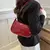 Retro cor sólida couro do plutônio bolsa de ombro moda feminina bolsas casuais