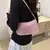 Retro cor sólida couro do plutônio bolsa de ombro moda feminina bolsas casuais na internet