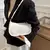 Retro cor sólida couro do plutônio bolsa de ombro moda feminina bolsas casuais - Elioficial
