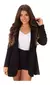 Blazer Feminino Max Acinturado Sobretudo Longo Neoprene Moda