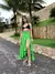 Saia envelope babados moda feminina