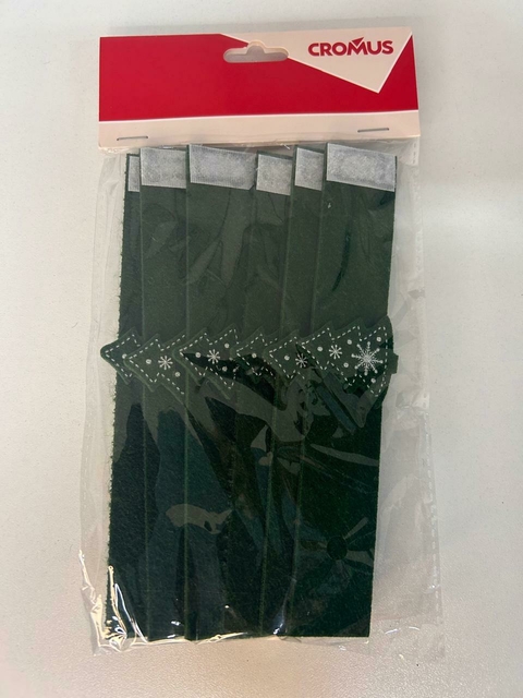 Porta guardanapo verde com velcro c/ 6 unid. Cód. 1034498 - comprar online