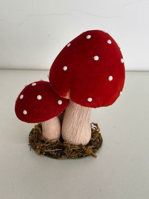 Cogumelo decorativo vermelho 15cm Cód. 1036670 - comprar online