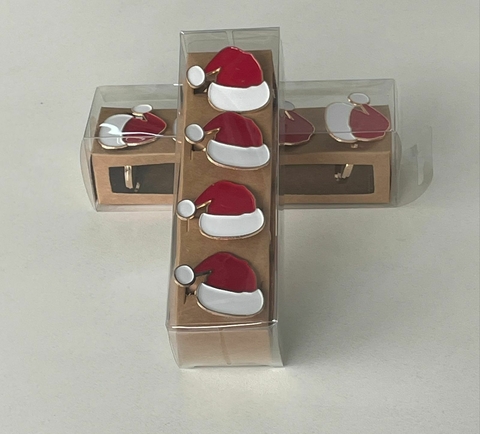 Porta guardanapo Gorro Noel com 4 unid. Cód. 1038470