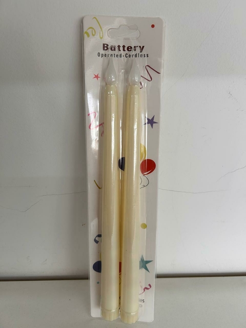 Vela eletrônica 27cm pac. com 2 unid. Cód. 1057842 - comprar online