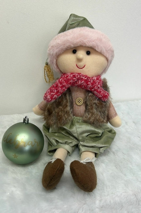 Boneco menino cachecol 25cm Cód. 1478 - comprar online