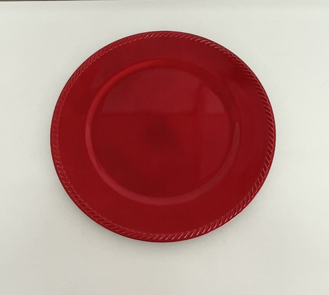 Sousplat vermelho Kit com 6 pçs Cód. 1553348