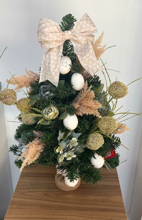 Mini árvore de Páscoa verde e bege 60cm Cód. 1878 - comprar online