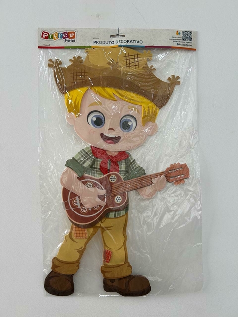 Menino com violão para parede de EVA 34x53cm Cód. 1958 - comprar online