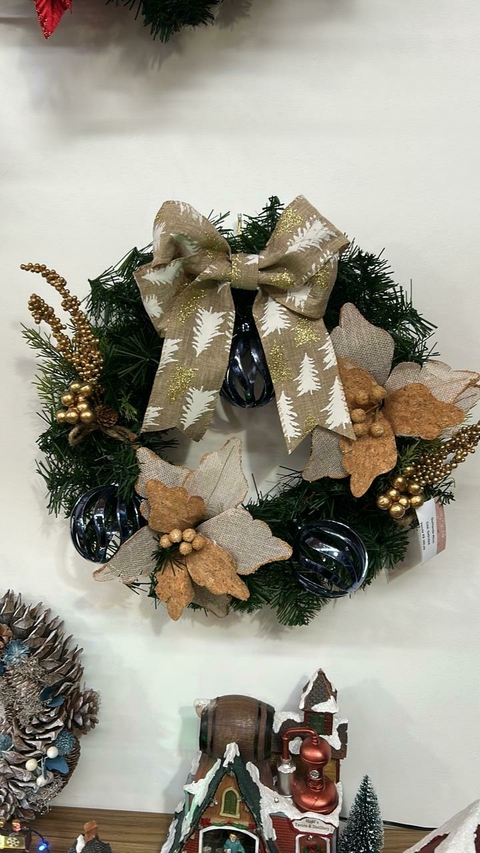 Guirlanda azul escuro com cru 45cm Cód. 1999 - comprar online