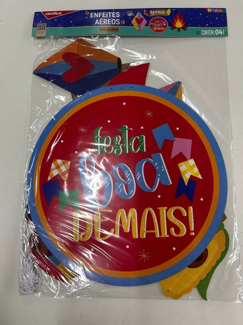 Enfeites aéreos Arraiá com 4 peças Cód. 23012875 - comprar online