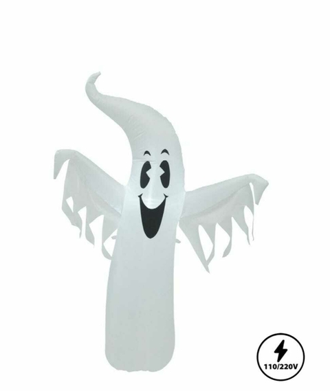 Inflável Fantasma branco com leds 1,22m cód. 53177001 - comprar online