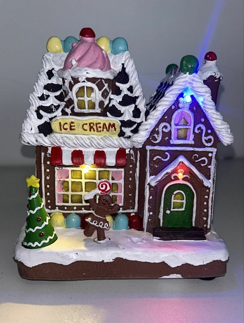 Casa doces ginger com led 15cm Cód. 81513001