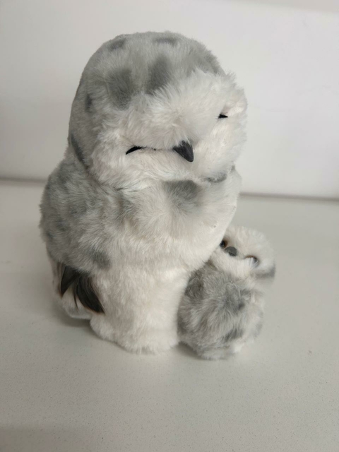 Coruja pelúcia com filhote 18cm Cód. BC2661