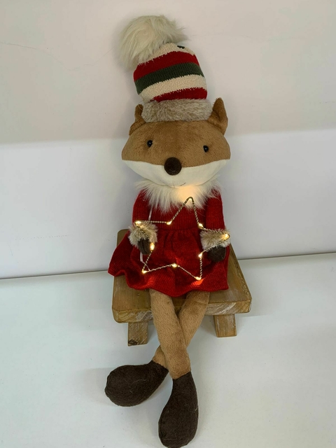 Raposa sentada com led 61cm Cód. BT3115