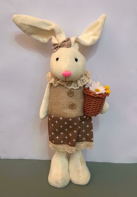 Coelha em pé com cesta 38cm Cód. CO3152 - comprar online