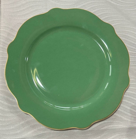 Kit com 6 pratos rasos verde Cód. MP133 - comprar online