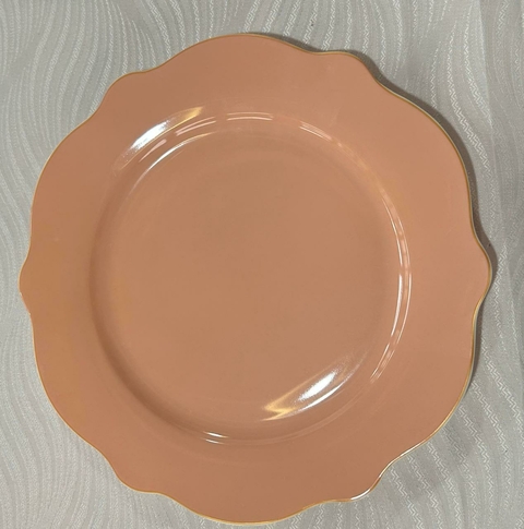 Kit com 6 pratos rasos salmão Cód. MP135 - comprar online