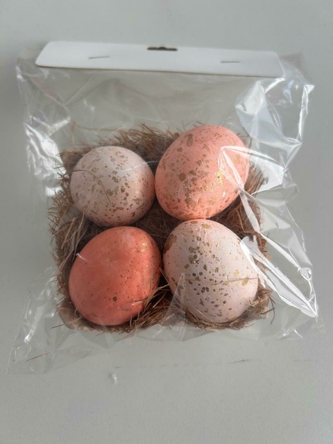 Caixa de ovos rosa com 4 unid. Cód. OV212 - comprar online