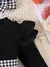 Conjunto fofura, bebês meninas de 0 a 1 ano de idade, top preto e confortável